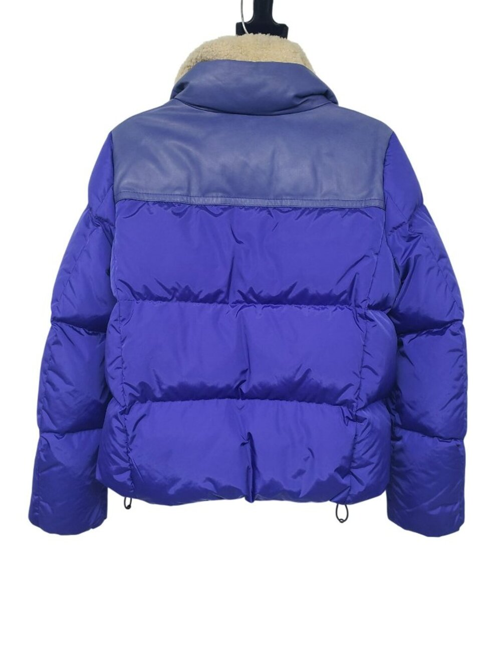 Coach $348 Purple Puffer Leather Shearling Collar Down Jacket Womens S - Picture 3 of 16